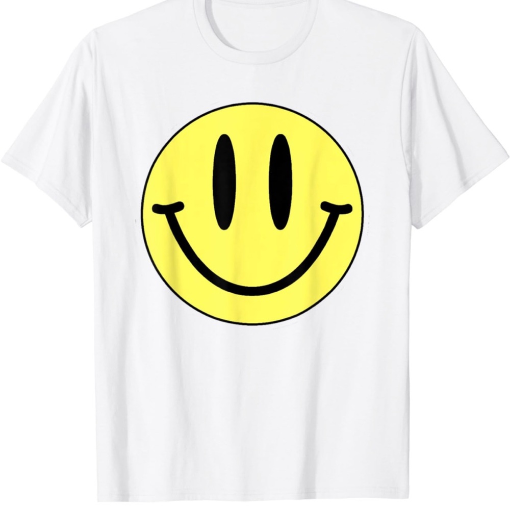70s Yellow Smile Face Shirt Cute Happy Peace Smiling Face T-Shirt